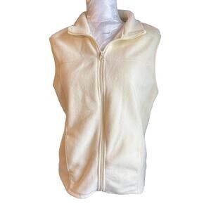 Cream RWW Fleece Vest Womens medium